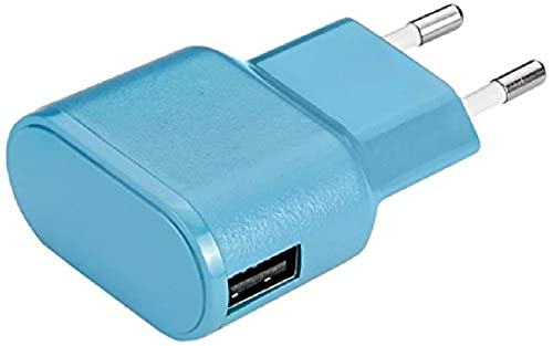 Aiino AIWA1U1A-BL - Cargador de pared compatible con todos los dispositivos Apple 1USB 1A, color azul