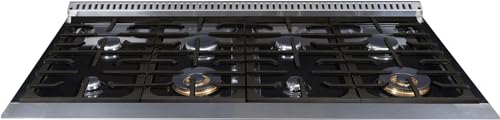 Forté FGR488BBBBR 48 Inch Freestanding All Gas Range With Natural Gas, 8 Sealed Burners, Double Ovens thumb #2