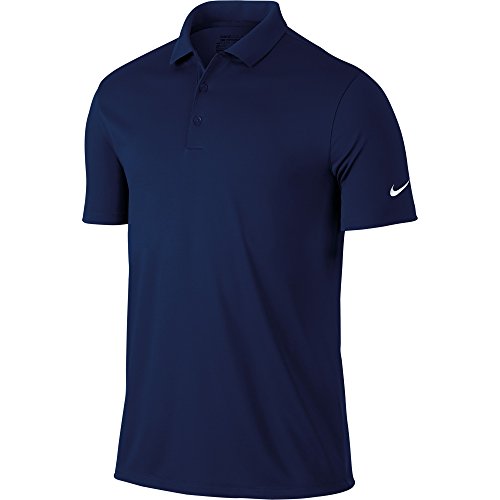 NIKE Men's Victory Solid Polo, College Navy/White, Large
