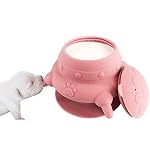 Puppy bottles for nursing,Puppy milk feeders for multiple puppies nipple,Puppy Feeder Milk Bowl,4 Nipples Silicone Puppy Nursing Station,Feeder Bowl for Kittens, Puppies,Capacity 240ml（Pink）