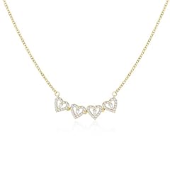 4 leaf clover heart gold