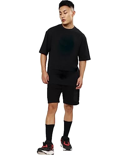 Image of Mens Oversized Printed Half Sleeve Branded Cotton T-Shirt for Mens || Back Printed t Shirts for Men || Oversized t Shirts for Men