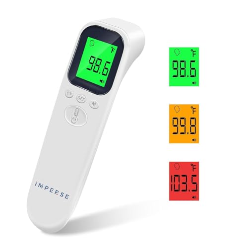 Image of Forehead Digital Infrared Thermometer for babies and Adults with Color Coded Fever Guidance| Instant 0.30 Second Reading | High Accuracy ±0.2C | Thermometer for Industrial, Kitchen