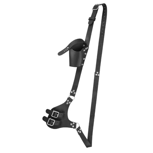 Medieval Sword Frog Leather Knight Sword Holster Knife Shoulder Strap Dagger Sheath for Warrior Pirate Cosplay Costume Halloween Prop