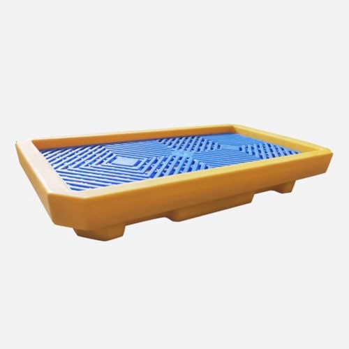 Plateforme de rétention jaune 670x375x120mm pour fûts d'huile