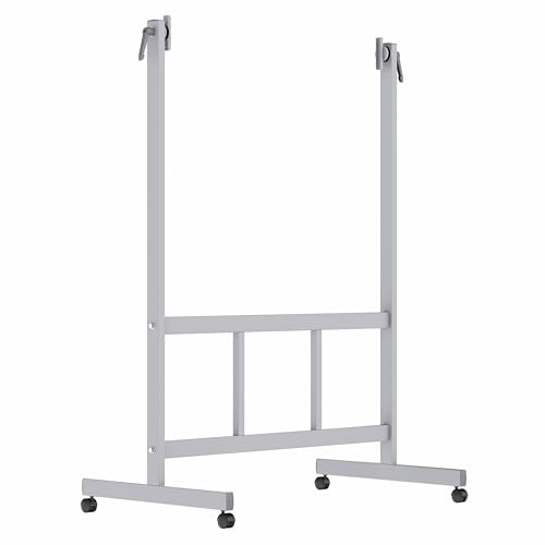 Image of Pragati Systems 360 Revolving Whiteboard Stand for Home, Office & School with Built-in 2x3 Feet Double-Sided Prima Magnetic Writing Board (White + Chalk), Magnets, White Board Duster and Markers