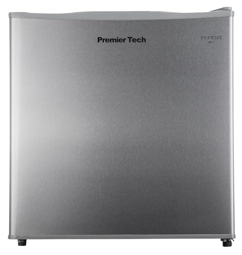 PremierTech Mini congelador, congelador pequeño vertical, 31 litros, ahorro energético, compacto, termostato ajustable, 4 estrellas -18 grados, puerta reversible, farmacia, casa, oficina, Silver