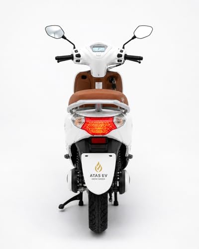 Image of Booster Electric Scooter | 70+ KM Range | 60V 30Ah Lead Acid Battery | BLDC Motor| 12-Inch Tubeless Tyres | Dual Disc Brakes | NFC Start | Anti-Theft System | 45 km /h Top Speed | Glacial White