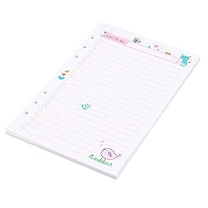 Gadpiparty A5 Refill Papier, 6 ringen Binder Papieren Refill, Notebook Inserts Los-Blad Binder Papier voor Planner…