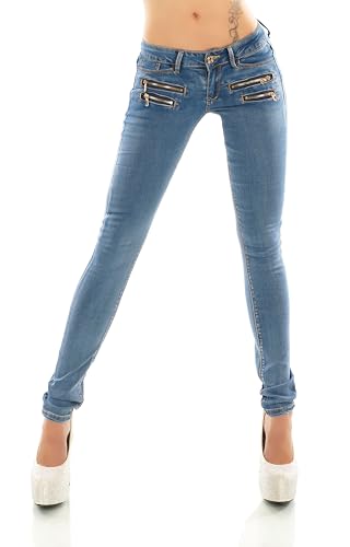 Jean taille basse pour femme - Coupe ajustée - Stretch - Tailles XS à XL, M