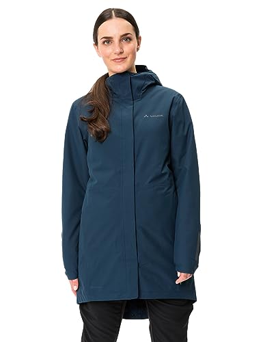 VAUDE Cyclist II gefütterter Parka für Damen – Gefütterter Wintermantel fürs Radfahren, wasserdichte & atmungsaktive Damen Winterjacke mit 2-Wege-Reißverschluss – ideal für den Winter