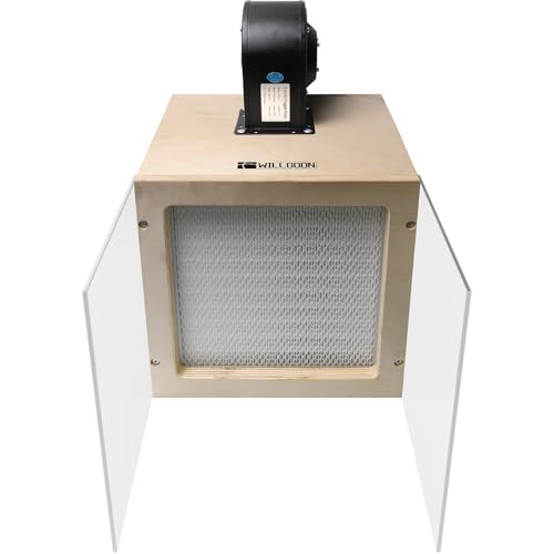 WILLGOON 12"x12" HEPA Horizontal Laminar Flow Hood Suitable for Clean Air Workspaces - Filtration Level of up to 99.995%