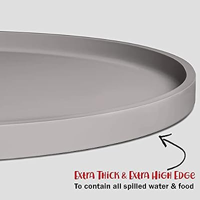 DogBuddy Food Mat (Small, Dove) and Cup (Black) Bundle