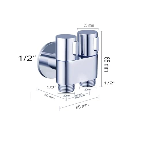 Doppel Eckventil Regulierventil ½ Zoll - Eckventile zwei Abgänge