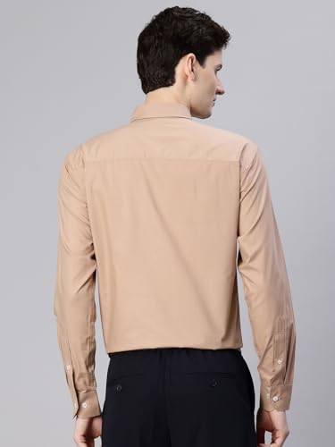 Image of Majestic Man Men's Solid Cotton Blend Wrinkle-Resistant Slim Fit Easy-Iron Formal & Office Wear