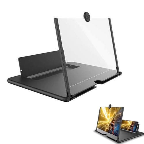 Phone Screen Magnifier with Stand, 12-Inch, Black