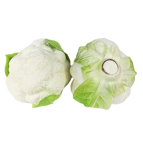 Lovmeety 2Pcs Fake Broccoli Decoration, Artificial Broccoli Lifelike Simulation Vegetables Faux Broccoli for Food Photography Home Kitchen Party Decoration