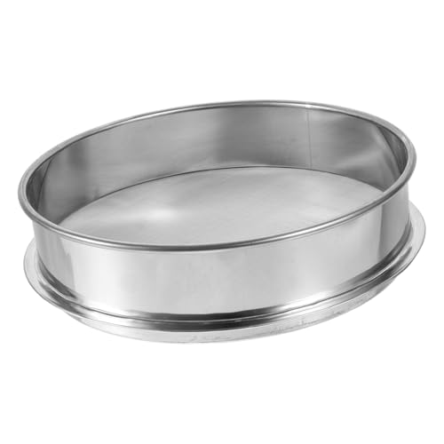 GRIRIW 20cm Diameter Metal Herbal Sifter Stackable Fine Mesh Shaker for Food Resin s
