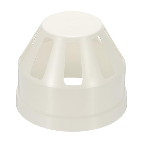 PATIKIL PVC Drain Pipe Vent Cap, 4 Inch Vent Pipe End Cap Cover Roof Air Vent Round Chimney Cap Air Vent Covers for DWV Pipe Fitting Ventilation Exhaust System, White