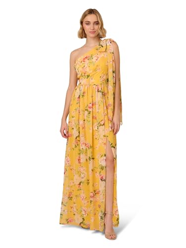 Image of Adrianna Papell One Shoulder Chiffon Gown