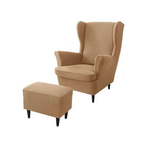 Funda para sillón orejero elástica grande para sala de estar y dormitorio cálido