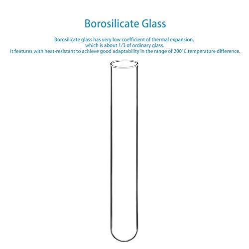 Stonylab TESTTUBE-D20L150-GLASS-20PK Borosilicate Glass Round Bottom Test Tubes thumb #3