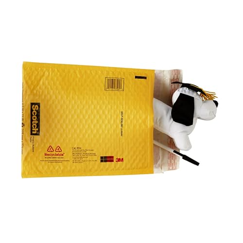 Scotch Plastic Bubble Mailer, 10.5 in x 15.25 in, Size 5, Yellow, 4-Pack - image 2