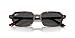 Ray-Ban RB4455 Zuri Rectangular Sunglasses, Havana/Dark Grey, 52 mm