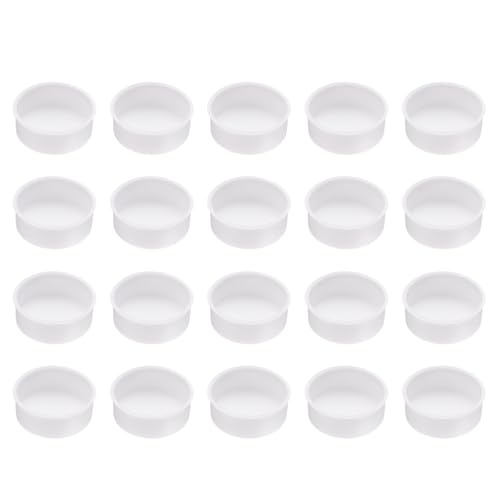 Image of uxcell 20pcs Plastic Hole Cover Plug for 35mm(1 3 /8 inch) Concealed Hinge Cup and Screw Hinge Hole Plugs Covers for Kitchen Cabinet Furniture, White