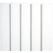 82.5 "&times; 3.5" أبيض PVC عمودي أعمى استبدال الشرائح منحني السلس 5 حزمة