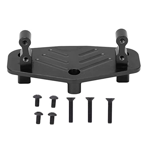 Dilwe Steering Servo Mount Base, Aluminum Alloy Steering Servo Mount Bracket Base for 1/8 Losi LMT Truck Modification Parts RC Accessories(Black)