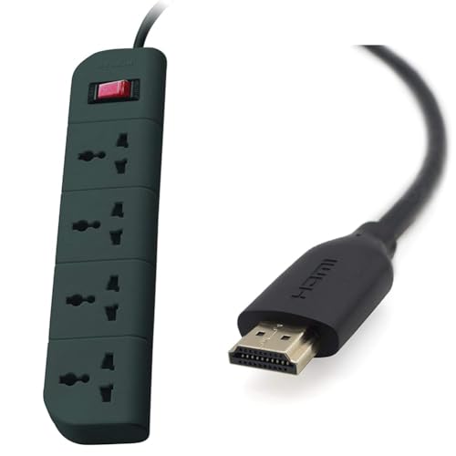 Image of Belkin 4-Socket Surge Protector Universal Socket with 5Ft (1.5-Meter) Heavy Duty Cable Overload Prot