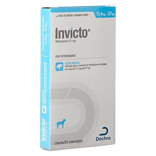 Dechra Antipulgas Invicto Cães De 11 4 A 57 Kg - 1 Comprimido