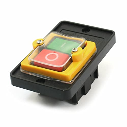 Tool parts KAO-5M AC220V AC380V 10A ON-OFF Button Latching Water Proof Push Switch Black