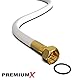 Premium X 50m BASIC Koaxialkabel 135dB 4-fach SAT Antennenkabel Koaxkabel DVB-S/S2 DVB-C DVB-T BK Anlage SAT-Kabel 10x F-Stecker