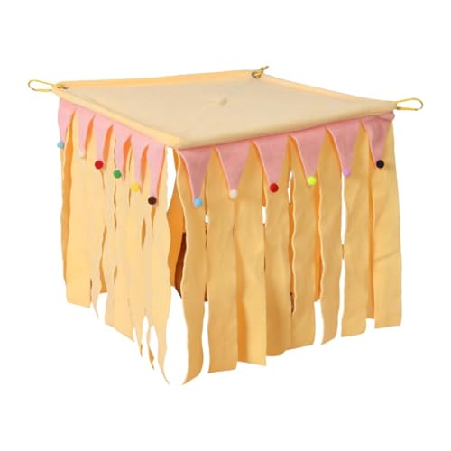 ＡＷＨＡＯ Guinea Pig Hideout Pets Nest Guinea Pig House Small Animal Hideout for Rabbit Rat, Yellow, M
