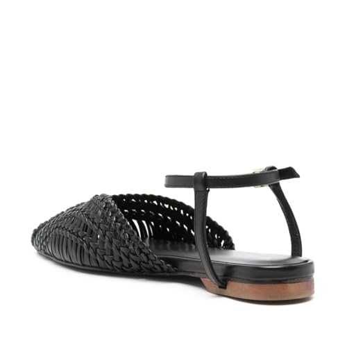 Women's Braided Leather Ballet Flats Closed Pointed Toe Ankle Strap Buckle Slingback Shoes Comfortable Summer Casual Dress Shoes2