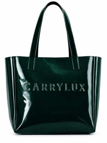 Image of Carrylux ShinyAura Women's Tote Bag, Large Glossy Handbag, Shoulder Bag for Office & Casual Use