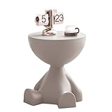 Wefrib Schlafzimmer Seitentische,Wohnzimmersofa Dekorativen Beistelltisch,Kreativer Seitentisch,Sofa -Kreis Couchtisch,beweglicher Beistelltisch für Sofas,Wohnzimmer,Nachteile,Balkon (Gray)