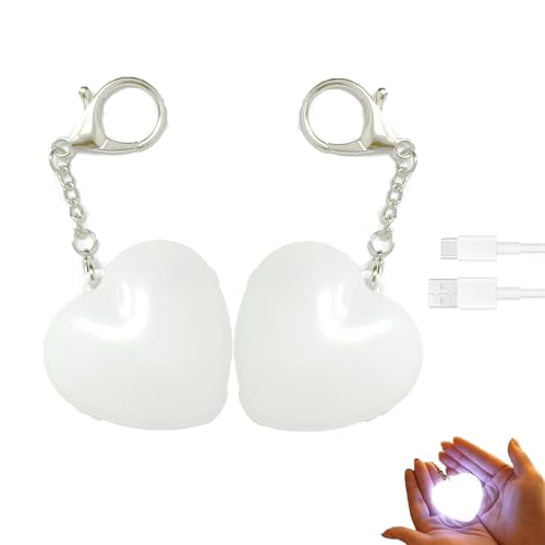 2PCS Purse Light Handbag Light - USB Rechargeable Love Wallet Tote Bag Touch-Sensing Lights for Inside Purse Heart Shaped Bag Light Keychain-Valentines Gifts for Her Women Girls