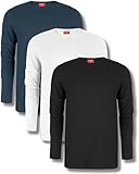 Kingsted Waffle Shirts for Men Pack - Long Sleeve Thermal Shirt - Classic Comfort Fit (3 Everyday Pack, Large)