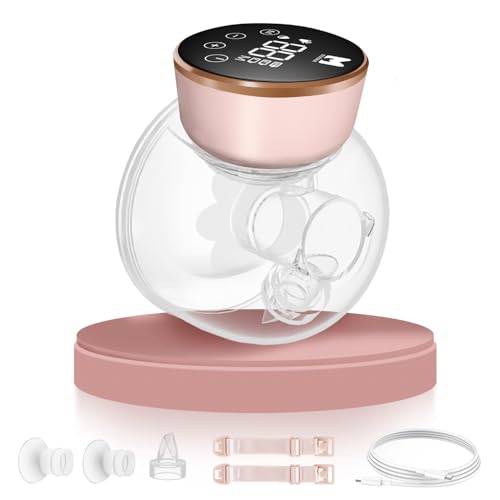 MOMAINI Electric Breast Pump, Hands-Free Ultra Quiet Electric Breast Pump with 3 Modes & 9 Suction Levels, Leak-Proof Design, 19/21/24MM Flanges, Portable for Nursing Moms (1 Set)