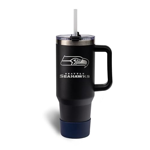 Image of The Memory Company Officially Licensed NFL - Seattle Seahawks 46oz Game Day Tumbler with Laser Engraved Team Logo