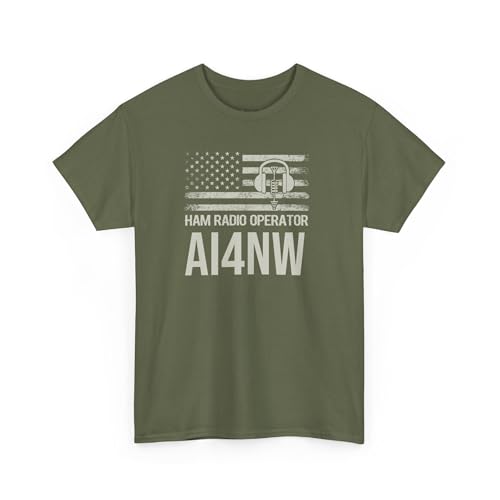 Custom Ham Radio T-Shirt - Personalized Call Sign Shirt - Amateur Radio Operators Shirt - Gift for Men, Dads, Grandpa