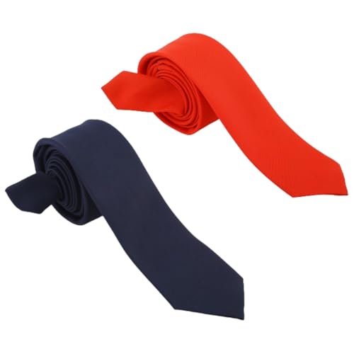 Image of Solid Color Slim Microfiber Tie-Matte Finish Tie for Men, Boys, Gents-Formal & Casual Wear-Combo Pack