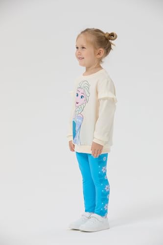Image of Disney Frozen Minnie Mouse Stitch Princess Fall Toddler Girl Outfit 2 Piece Girl Clothes Long Sleeve Sweatshirt and Leggings