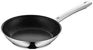 WMF Bratpfanne 24 cm, Edelstahlpfanne, Cromargan Edelstahl beschichtet, backofenfest