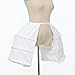 Blessume Victorian Dress Double Pannier Petticoat, White, One size