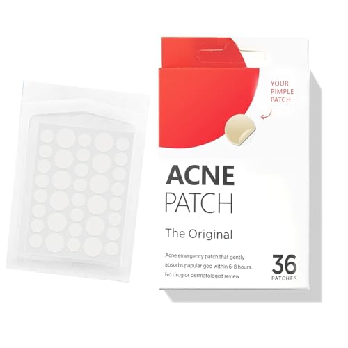 FreshFind Invisible Hydrocolloid Acne Treatment Patches - Absorbs Pimples Overnight Suitable for All Skin Types 36 Count