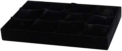 MOOUK 12 Montre Affichage Organiseur, Boîte Montre, Bijoux Malette de Présentation, Montre Rangement Étui Bracelet Plateau Collection Organiseur Support avec Amovible Montre Oreiller